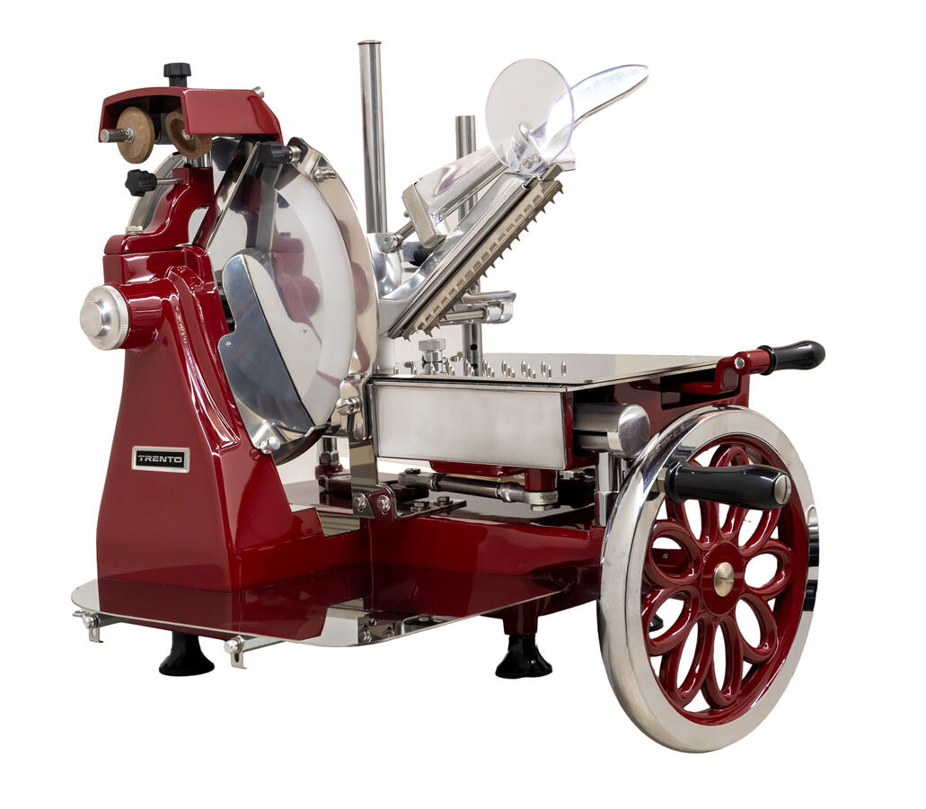 Trento 14″ Blade Volano Manual Slicer Flower Flywheel and Stainless Steel Tray