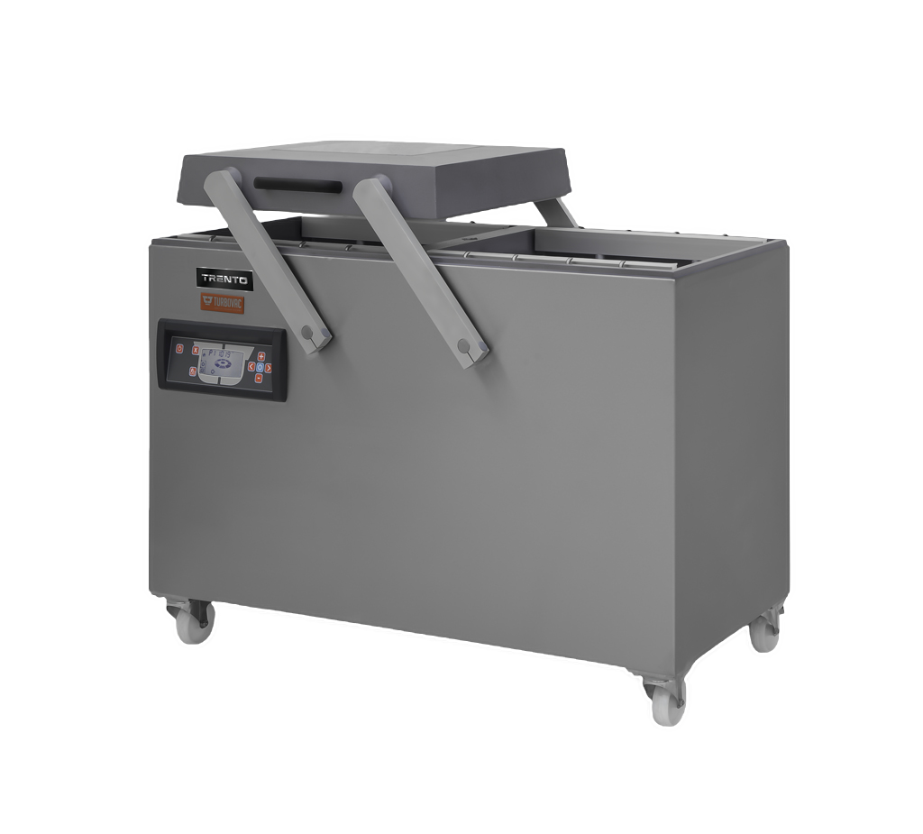 Turbovac L60 Light Weight Aluminum Double Chamber Vacuum Packaging Machine with 4 x 23" Seal Length and 63 m3 Vacuum Pump