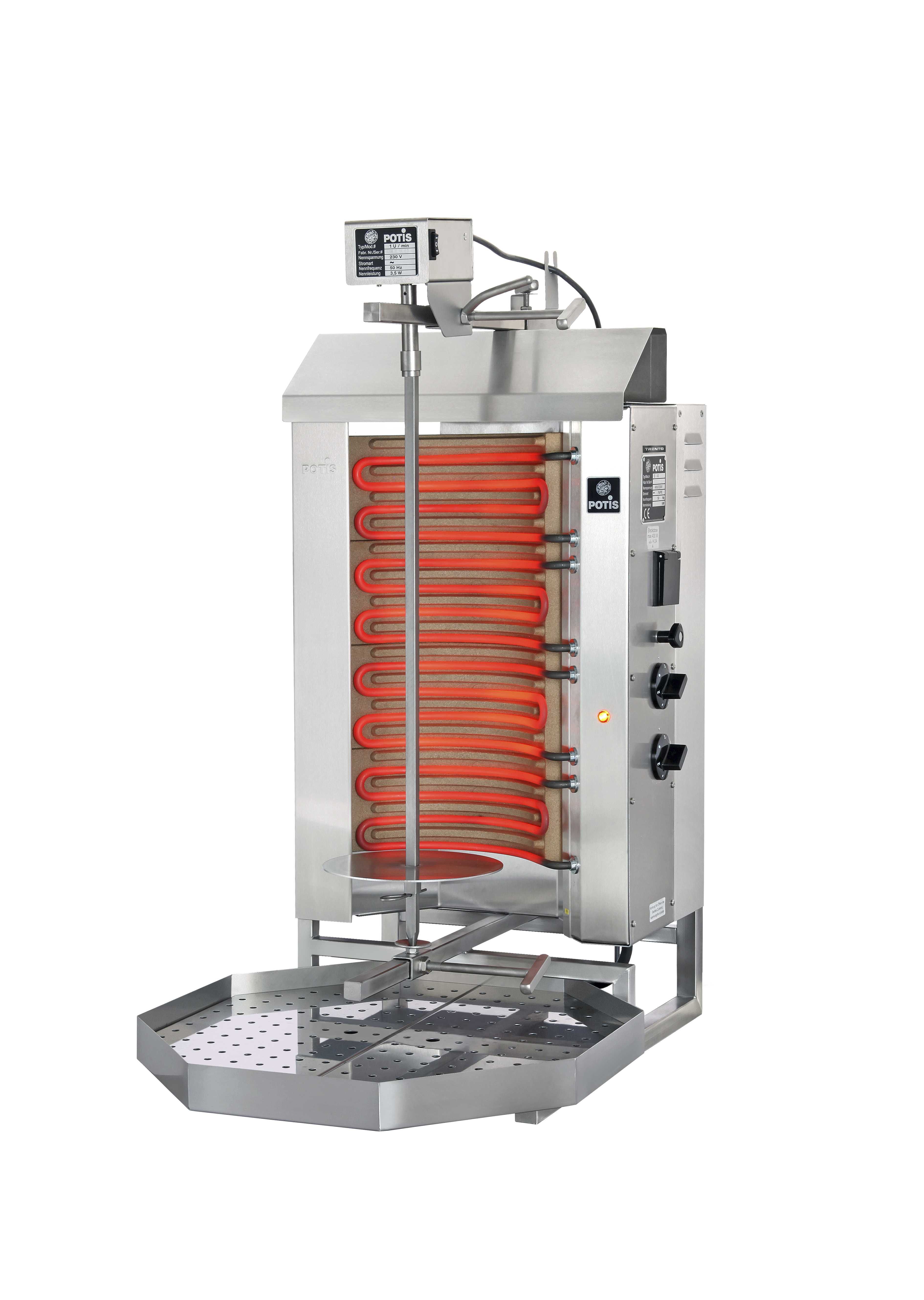 Potis E2 30 Kg Electric Doner Kebab Machine / Vertical Broiler with 2 Burners | Trento – 208V, 1 Phase, 6 kW