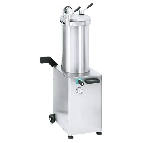 Talsa F25S 48 lb (22 kg) Hydraulic Piston Sausage Stuffer Stainless Steel | Trento – 110V, 1300W (1.75 HP)